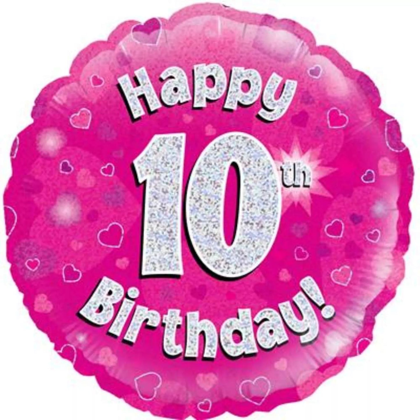 10th Birthday Round Foil helium balloon