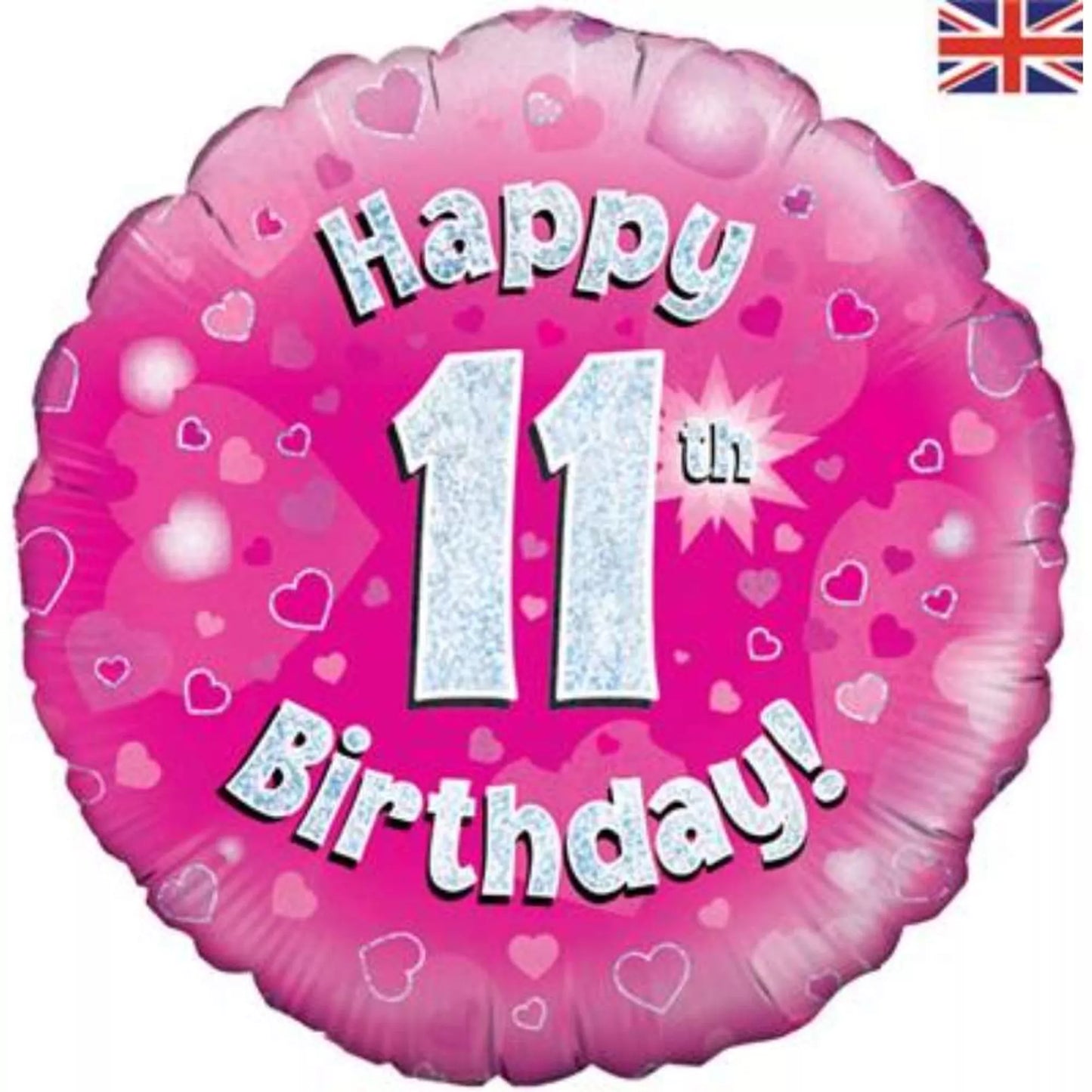 11th Birthday Round Foil Helium Balloon