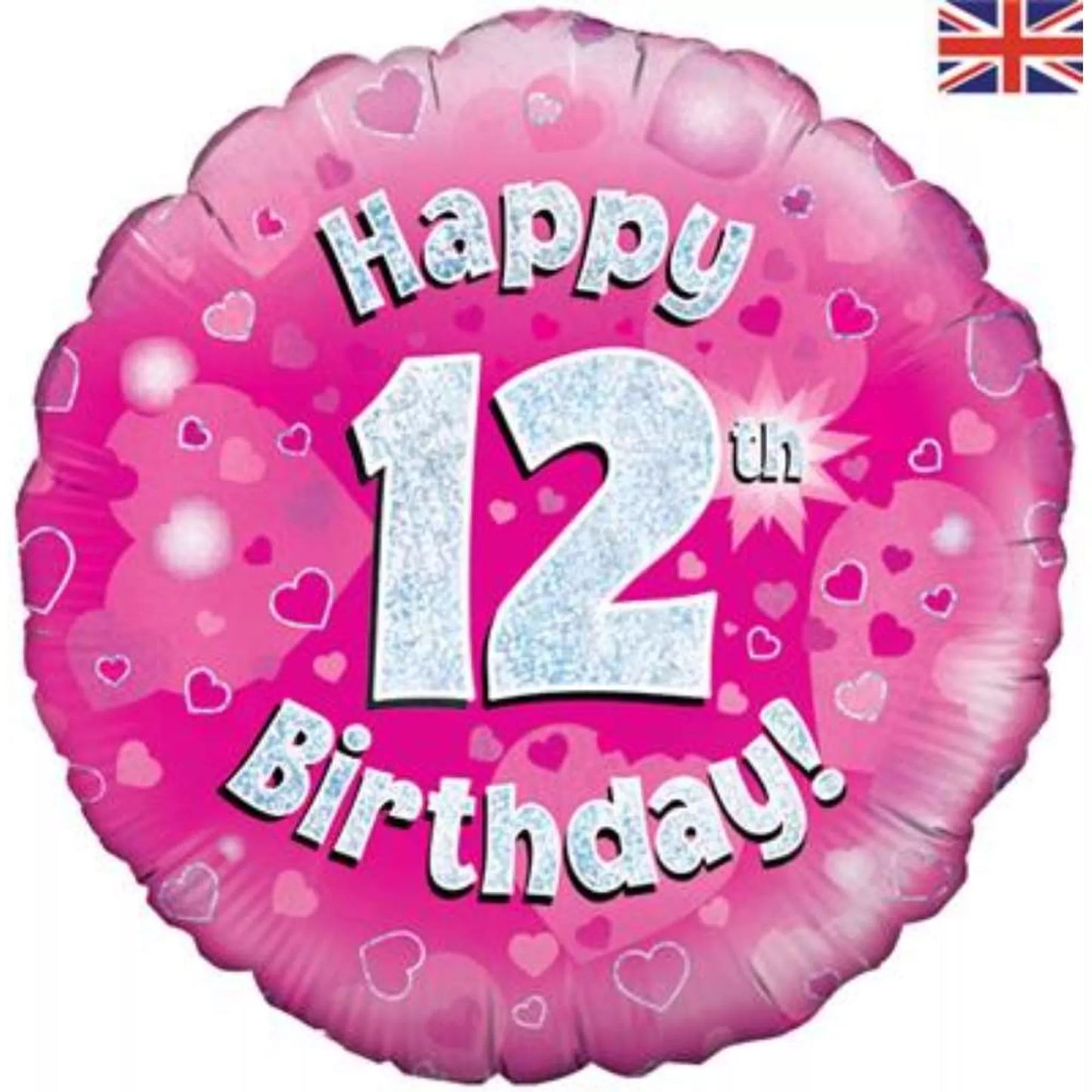 12th Birthday Round Foil Helium Balloon
