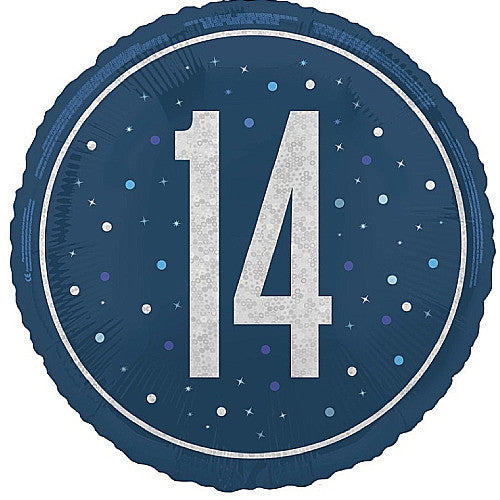 14th Birthday Round Foil Helium Balloon