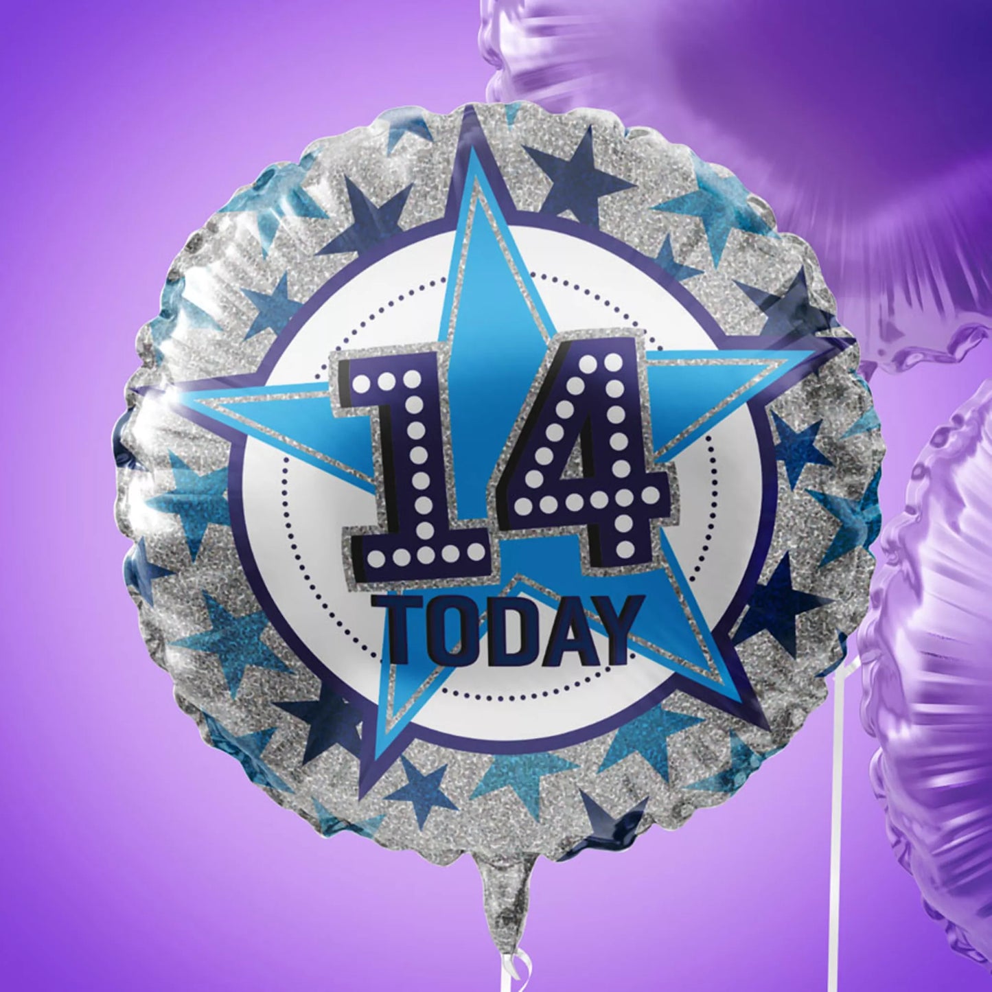 14th Birthday Round Foil Helium Balloon