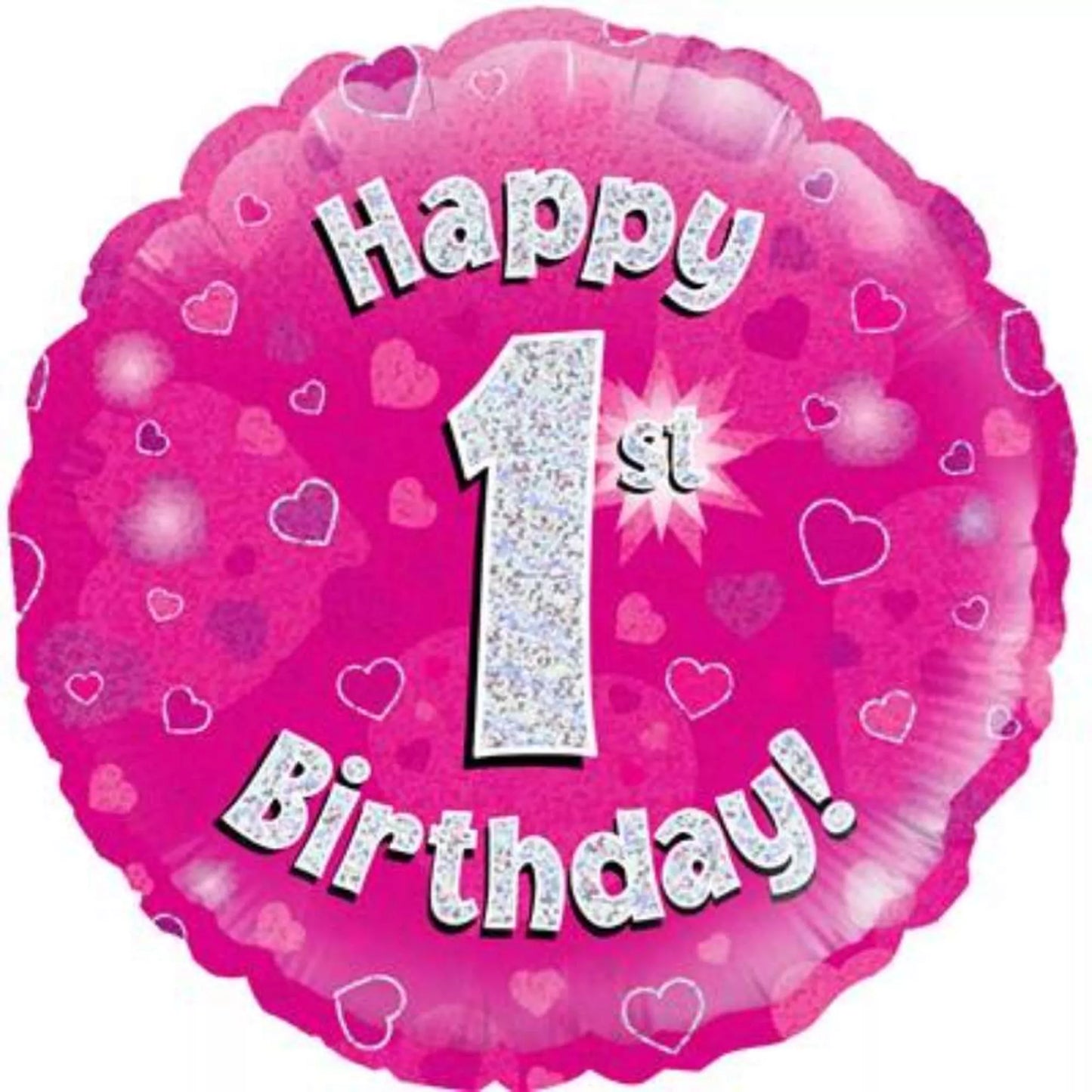 1st Birthday Round Foil Helium Balloon