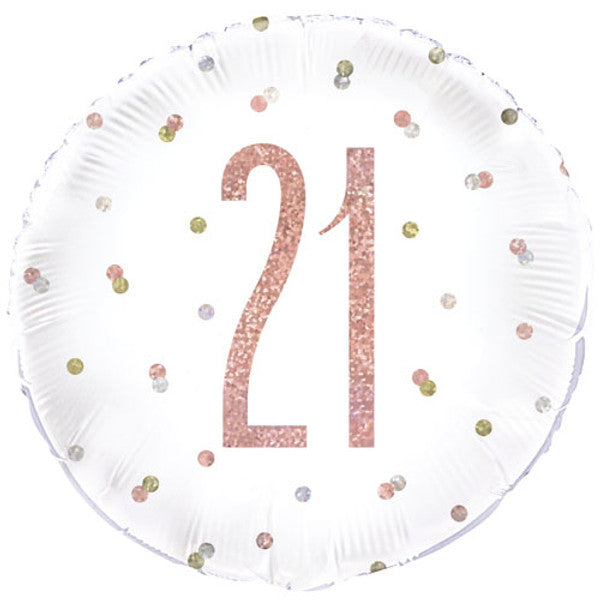 21st Birthday Round Foil Helium Balloon
