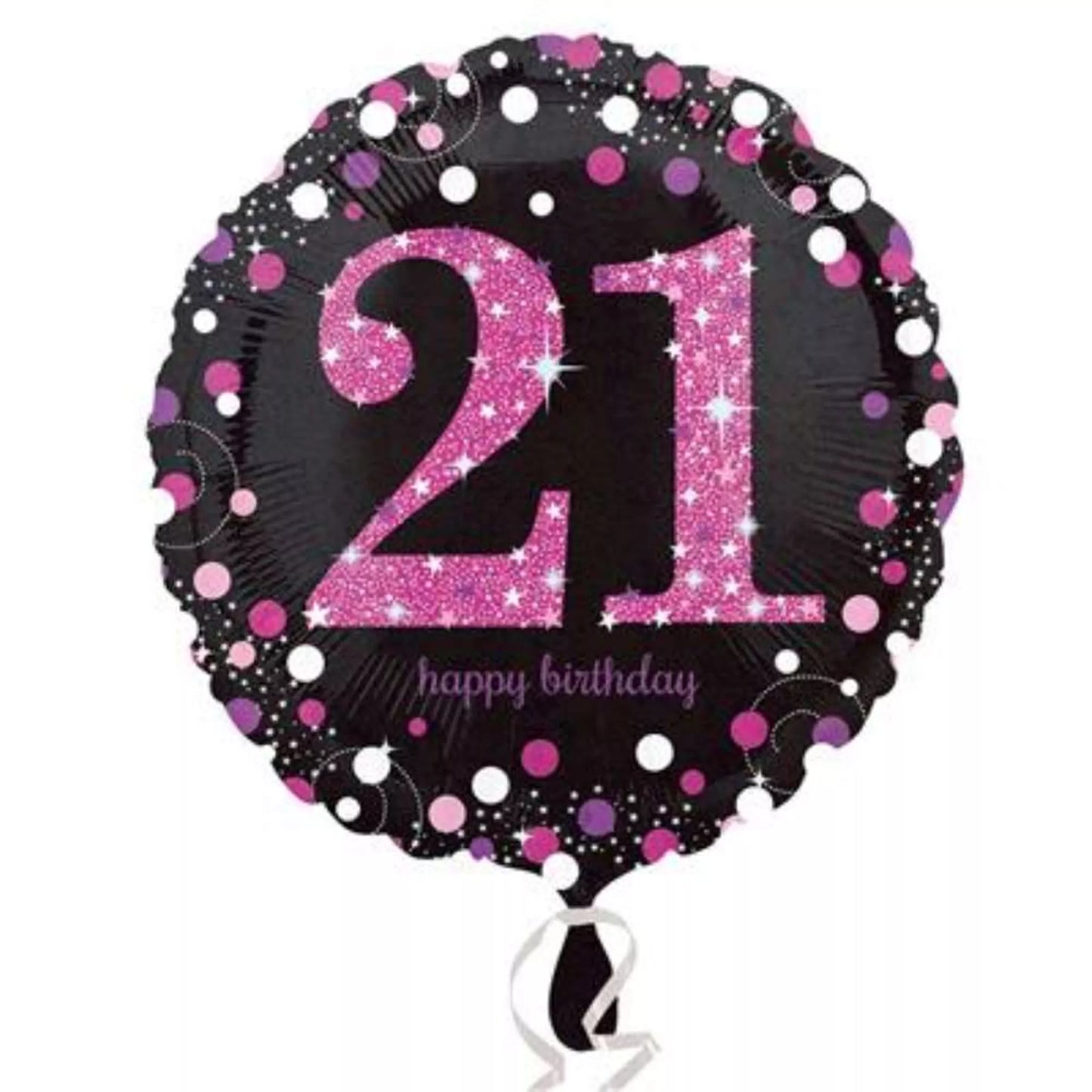 21st Birthday Round Foil Helium Balloon