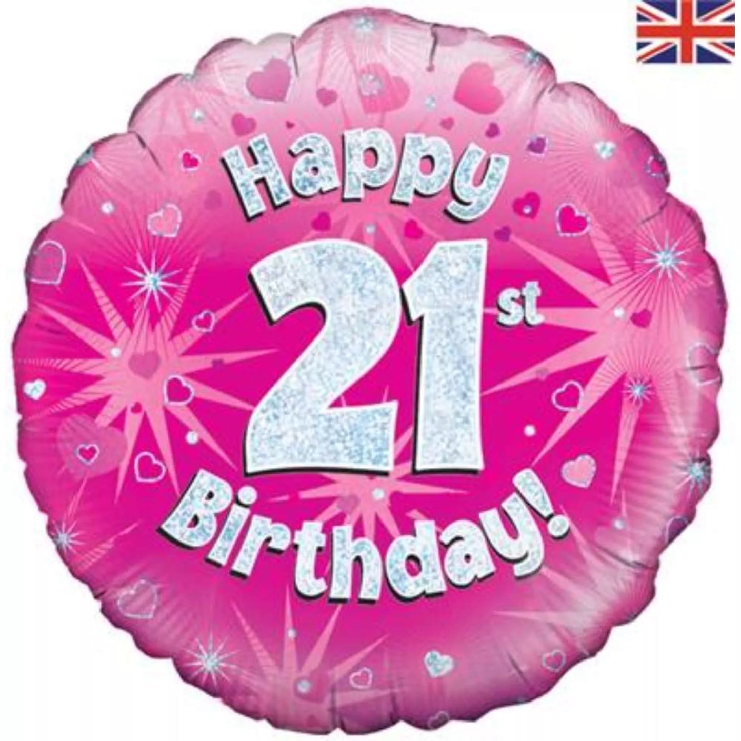 21st Birthday Round Foil Helium Balloon