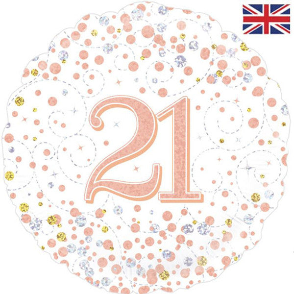 21st Birthday Round Foil Helium Balloon