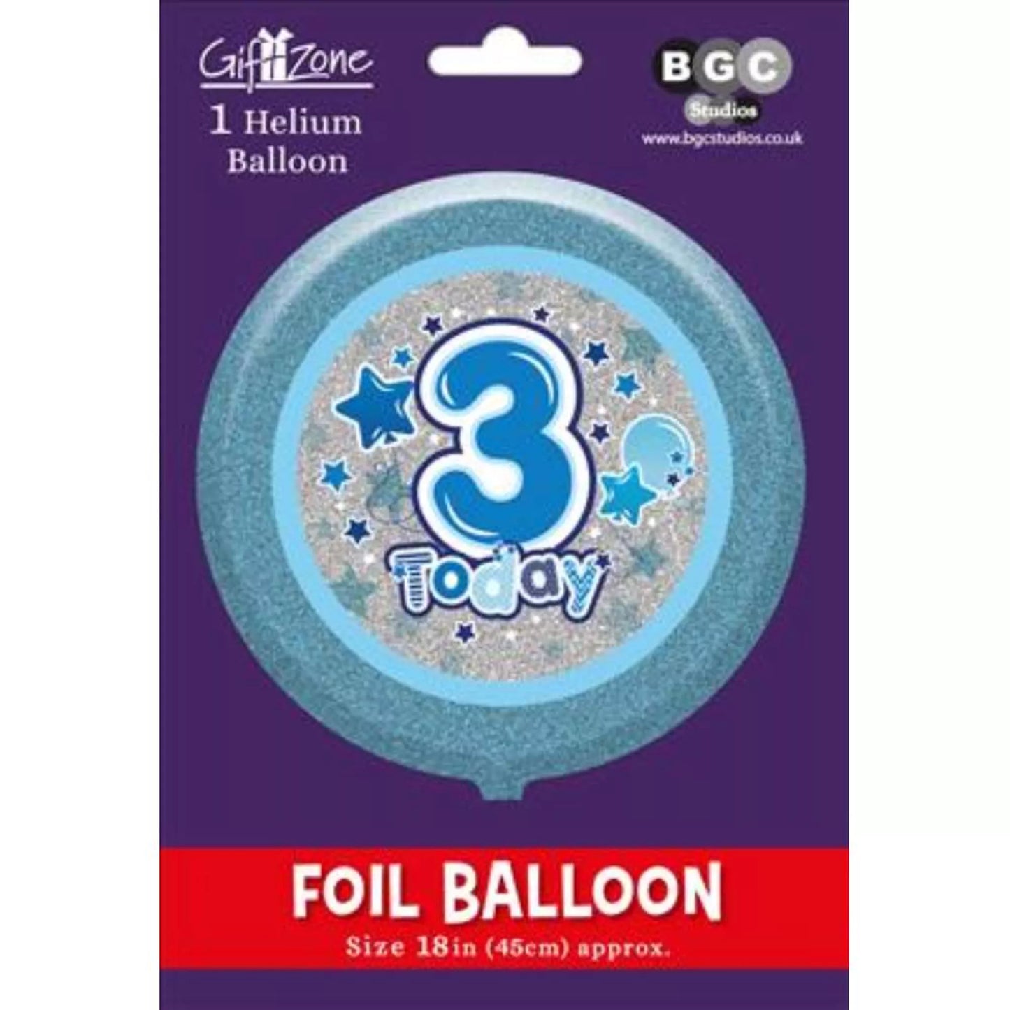3rd Birthday Round Foil Helium Balloon