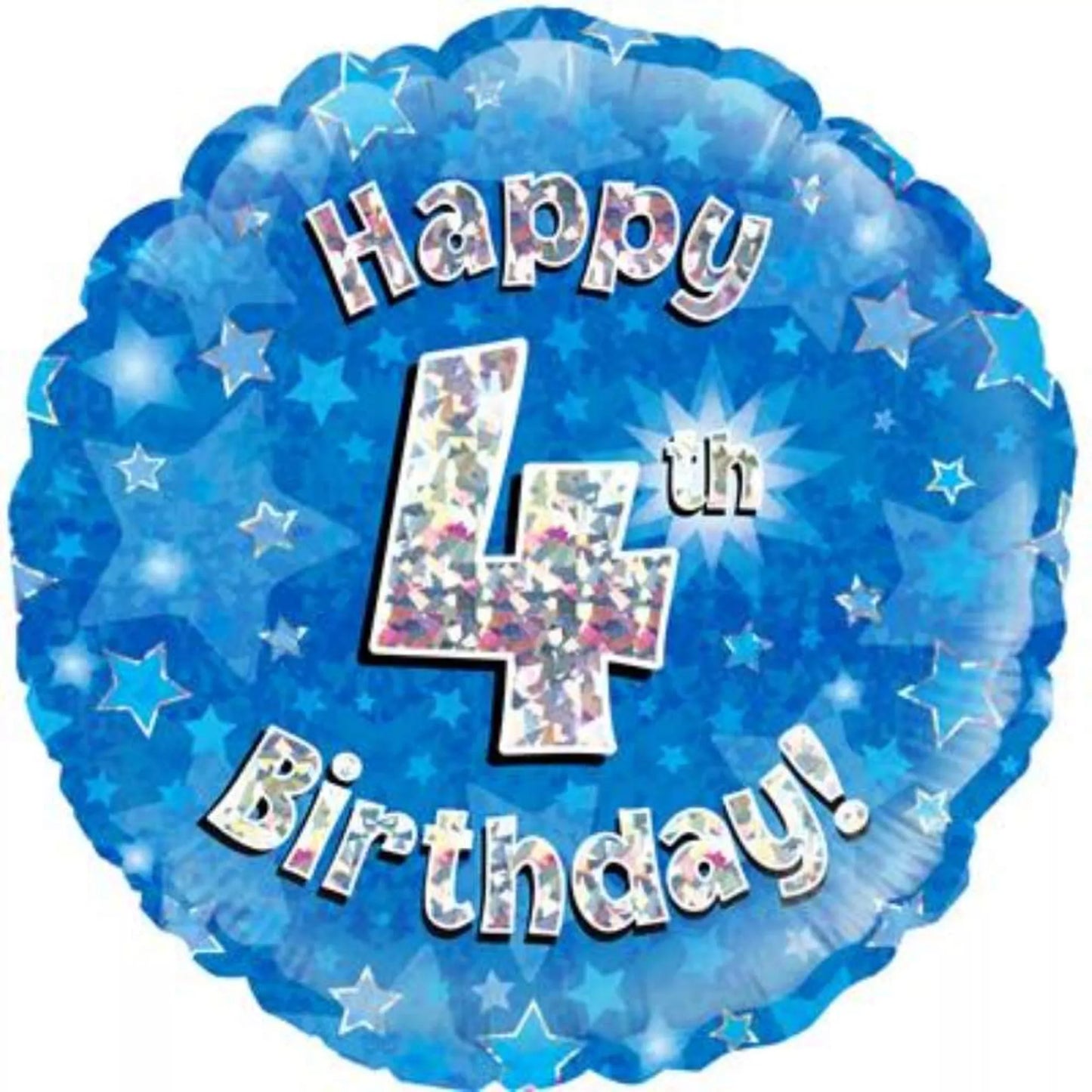 4th Birthday Round Foil Helium Balloon
