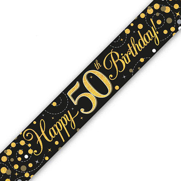 Black and Gold Age Birthday Banners