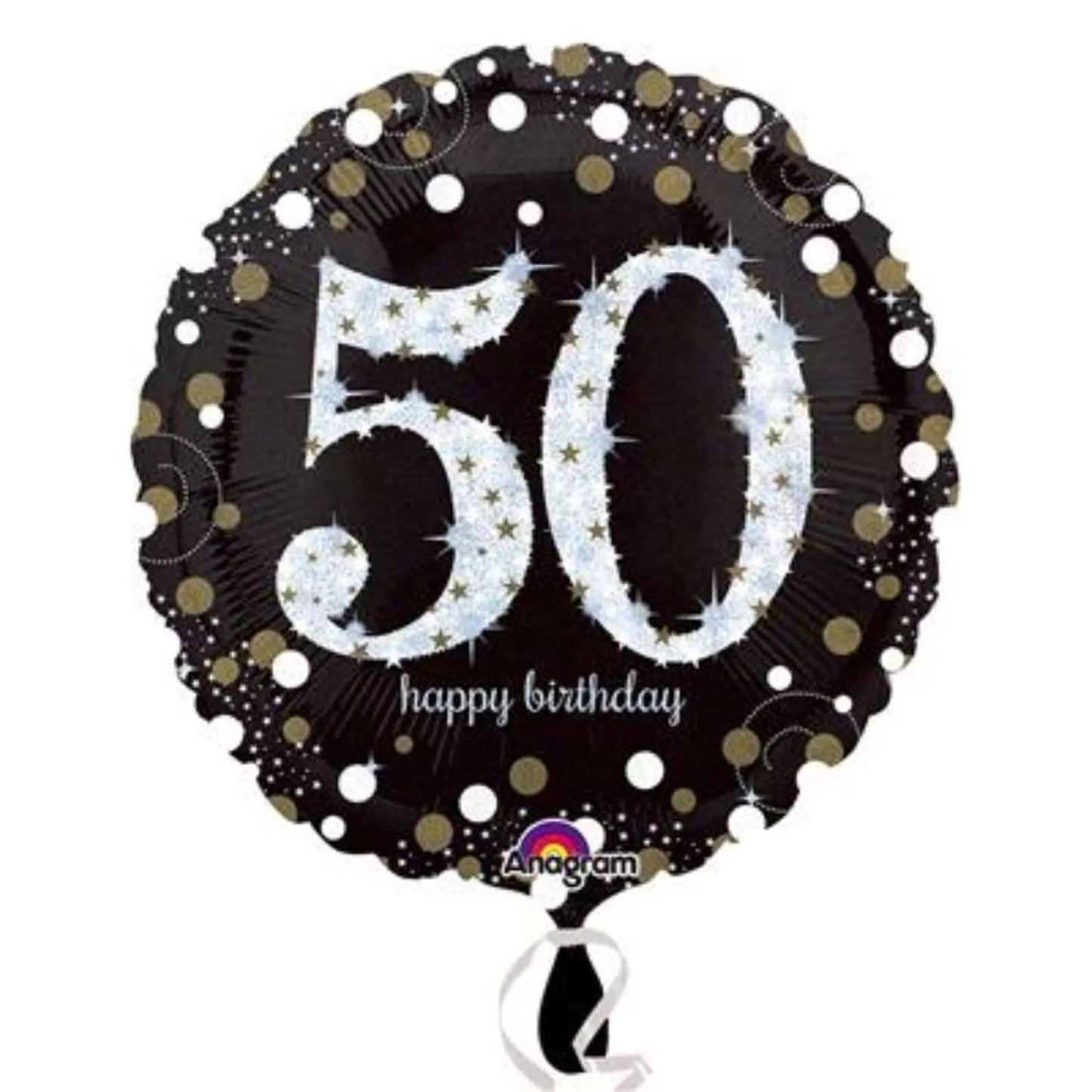 50th Birthday Round foil Helium Balloon
