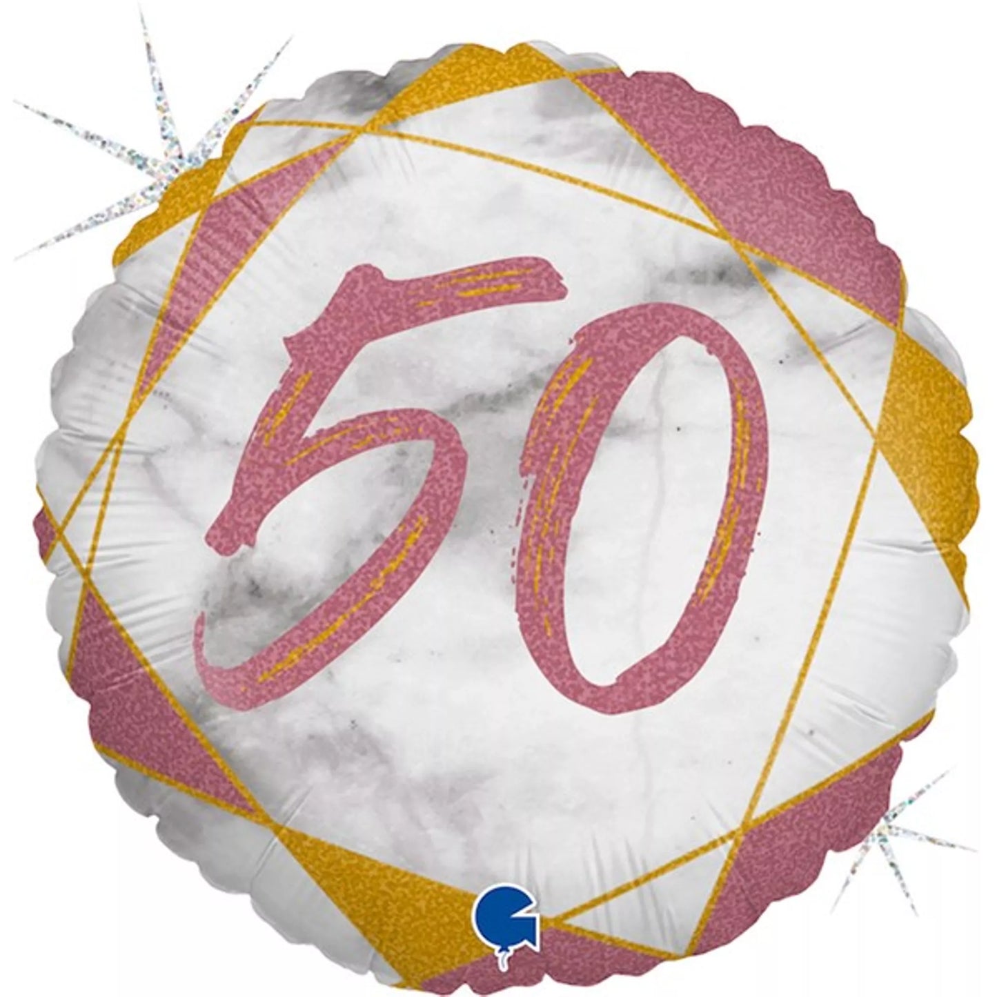 50th Birthday Round foil Helium Balloon