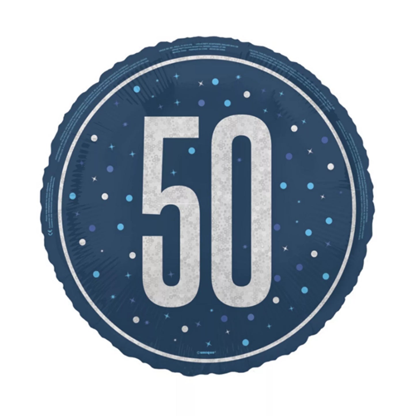 50th Birthday Round foil Helium Balloon