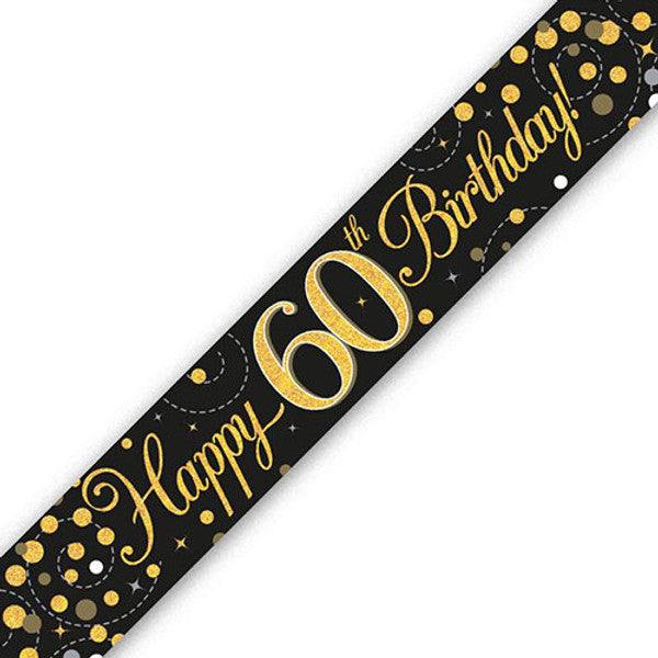 Black and Gold Age Birthday Banners