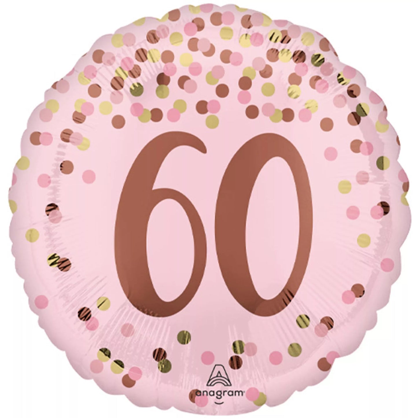 60th Birthday Round Foil Helium Balloon