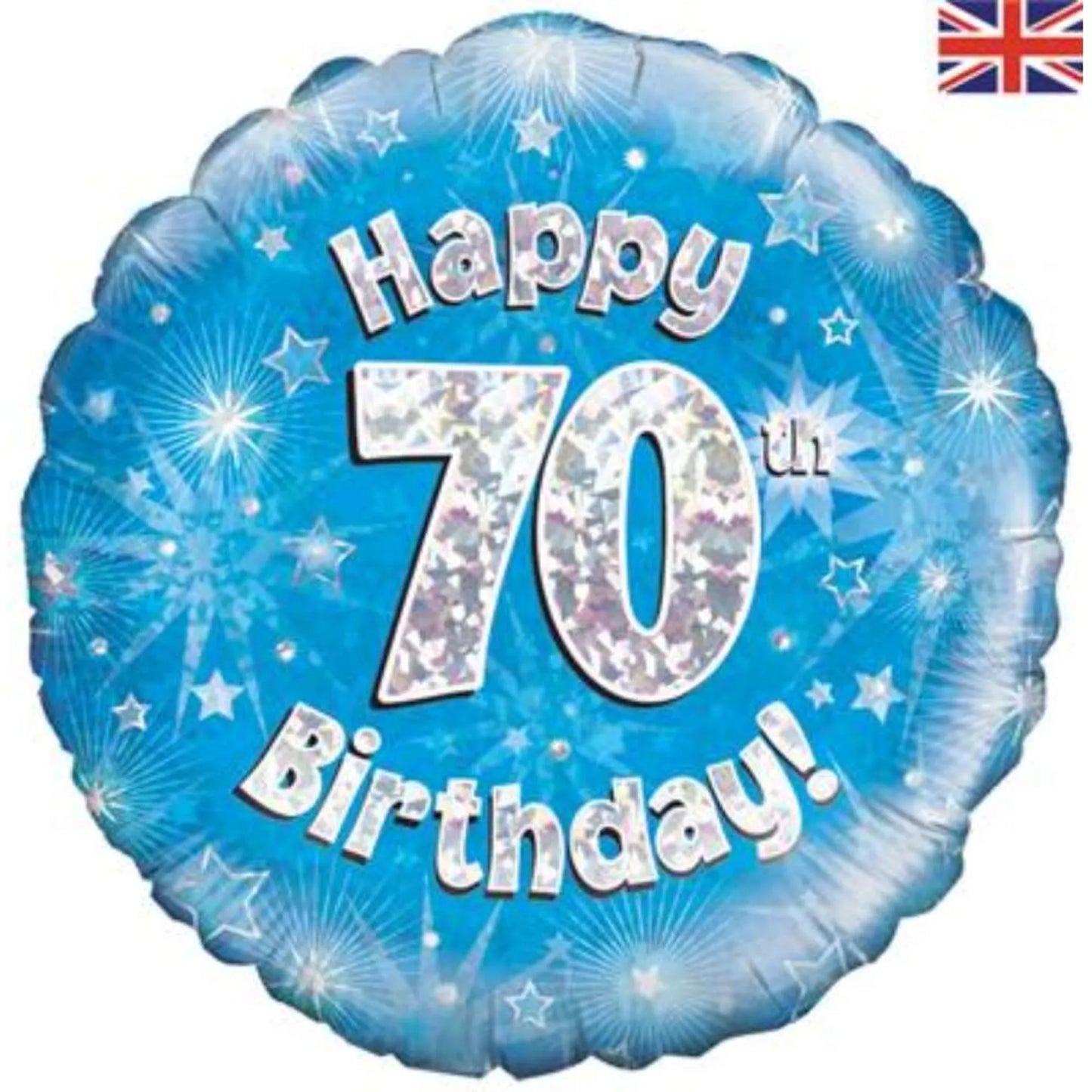 70th Birthday Round Foil Helium Balloon