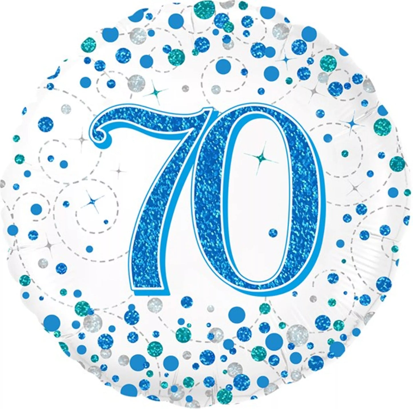 70th Birthday Round Foil Helium Balloon
