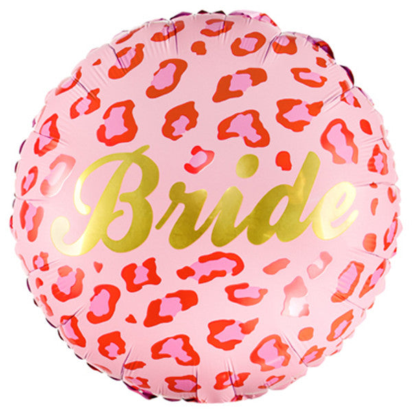 Bride Leopard Print Foil Helium Balloon