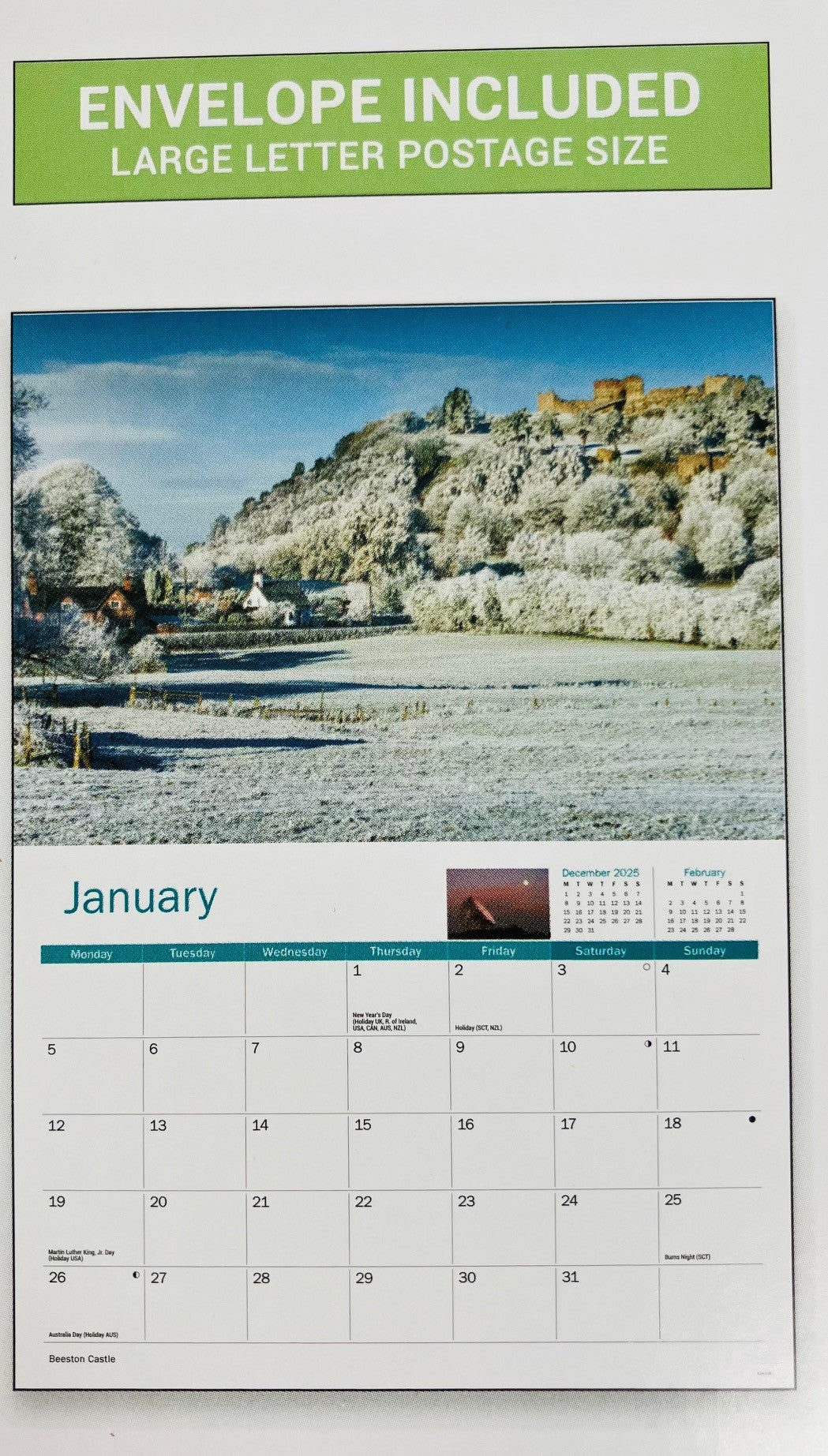 Cheshire A4 2026 Calendar