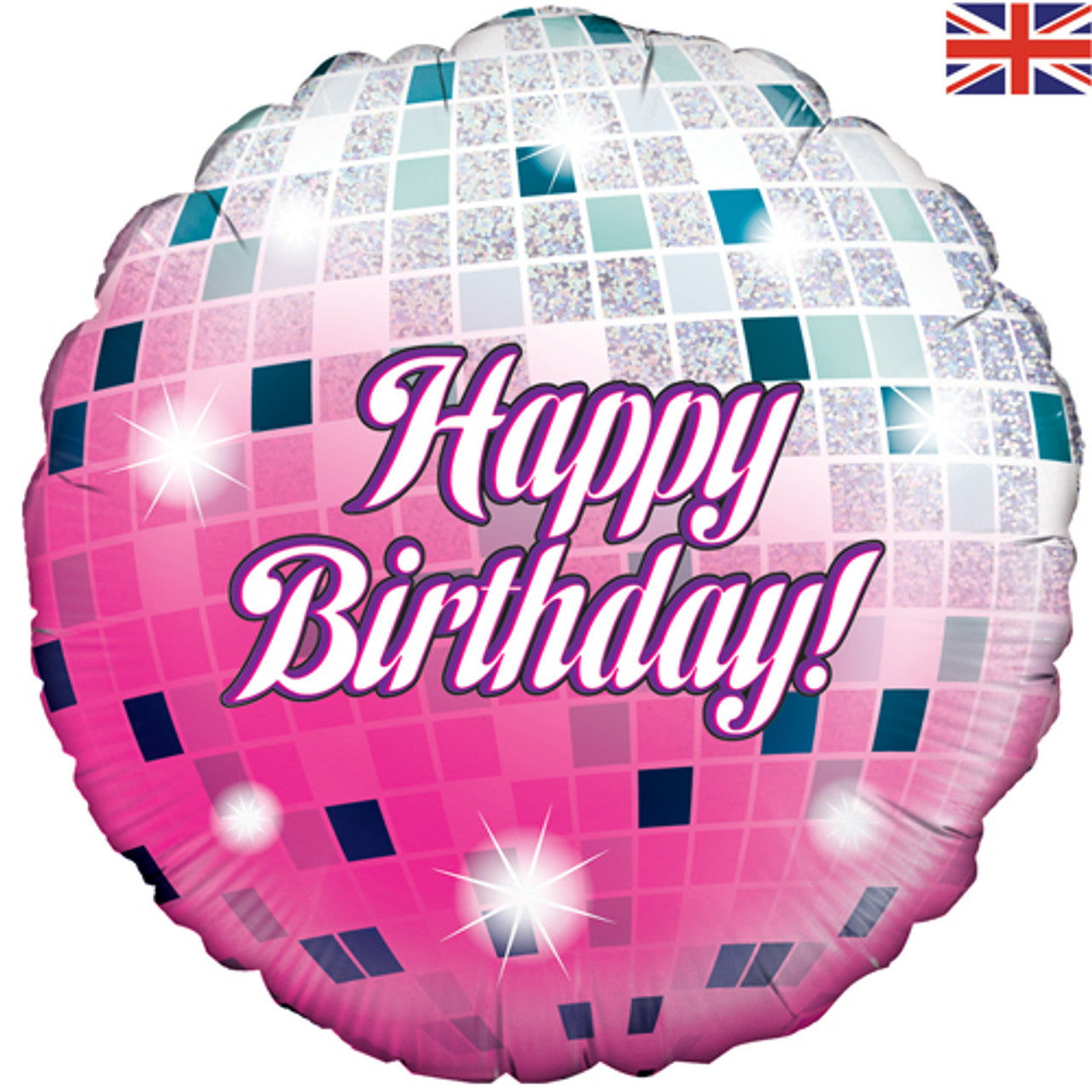 Happy Birthday Glitterball Foil Helium Balloon
