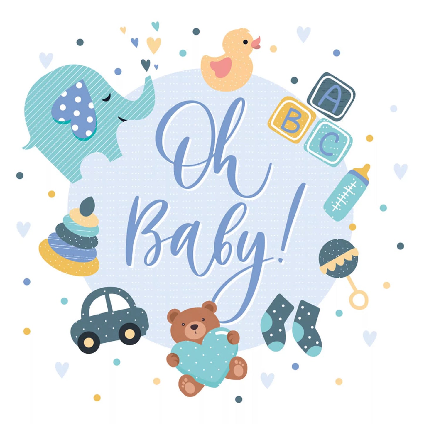 New Baby Boy Greeting Card (choice of designs)