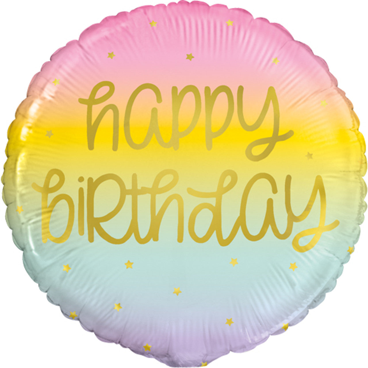 Ombre & Stars Happy Birthday Foil Helium Balloon