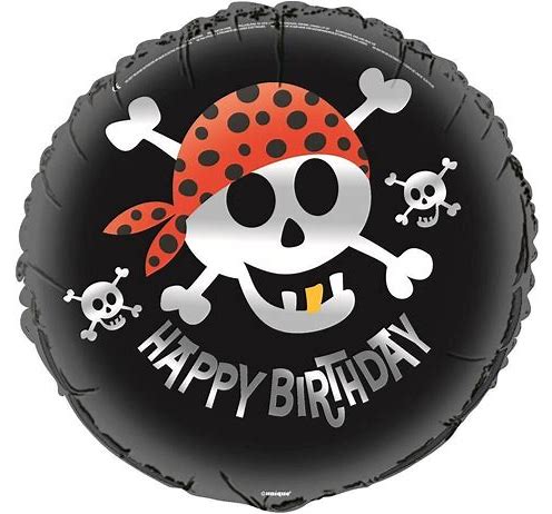 Black Pirate Happy Birthday Helium balloon