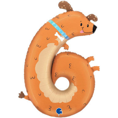 Giant Number Animal Number Balloon 1-6