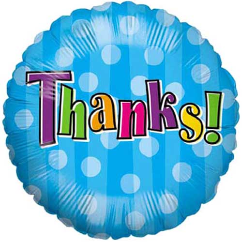 Thank You Foil Helium balloon (choice of designs)
