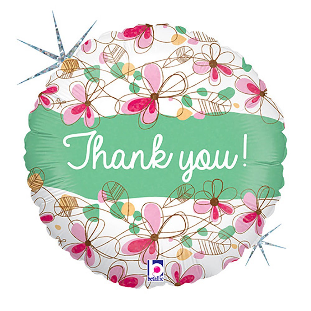 Thank You Foil Helium balloon (choice of designs)