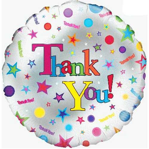 Thank You Foil Helium balloon (choice of designs)