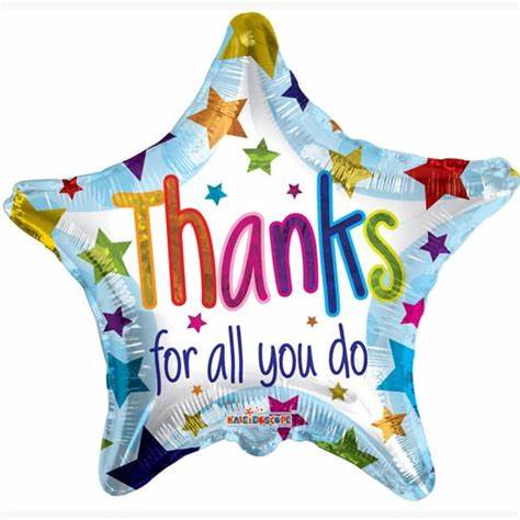 Thank You Foil Helium balloon (choice of designs)
