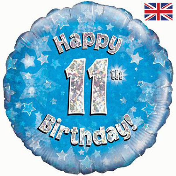 11th Birthday Round Foil Helium Balloon