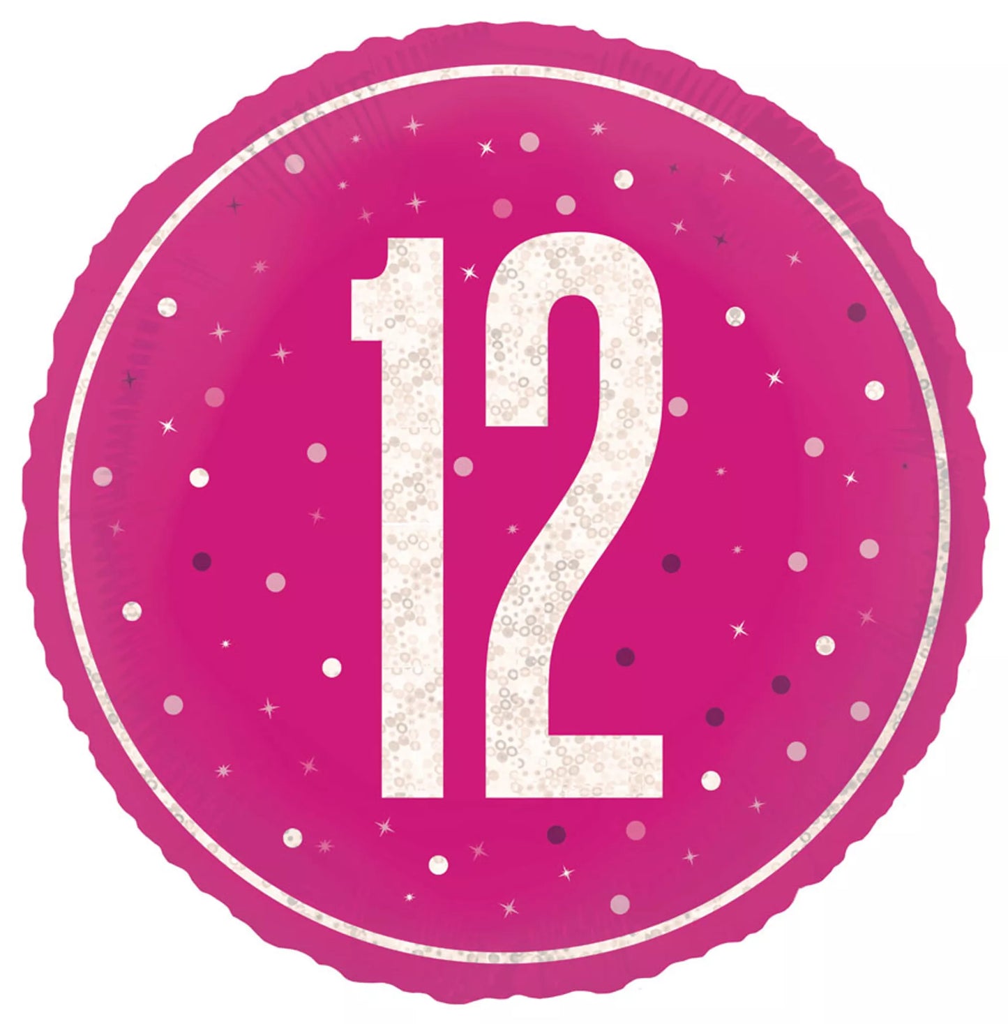 12th Birthday Round Foil Helium Balloon