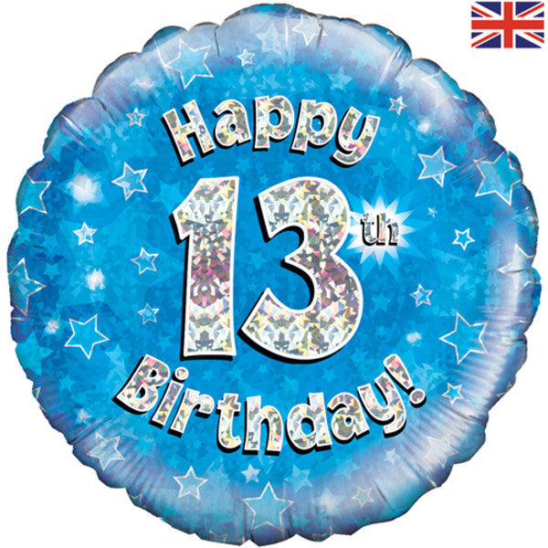 13th Birthday Round Foil Helium Balloon