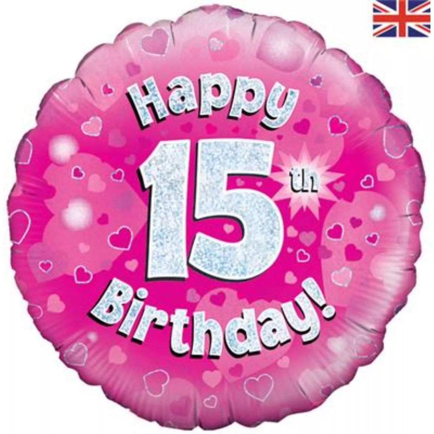 15th Birthday Round Foil Helium Balloon