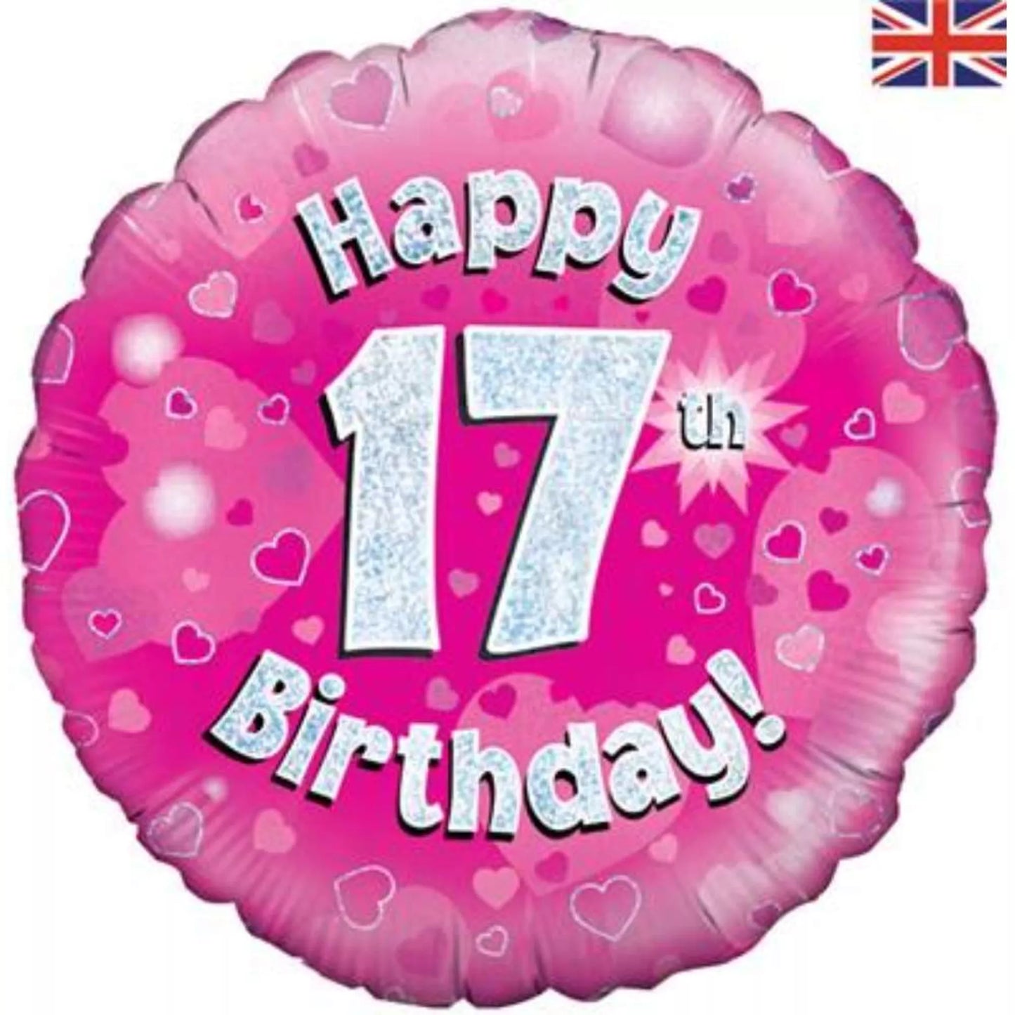 17th Birthday Round Foil Helium Balloon