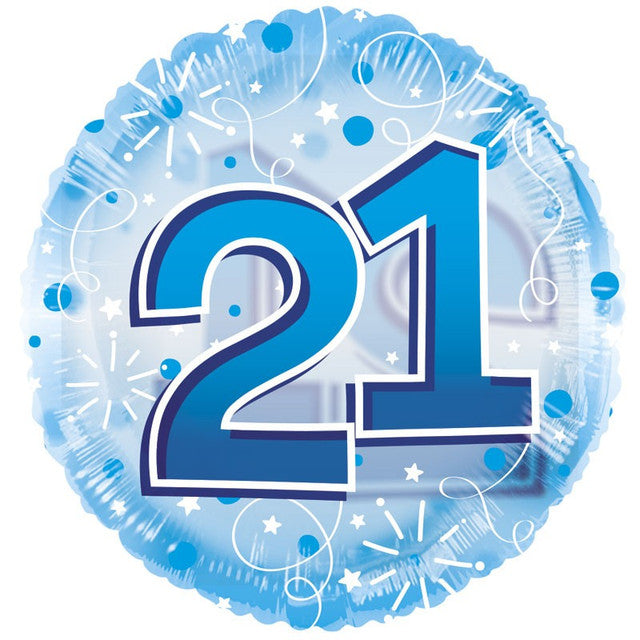 21st Birthday Round Foil Helium Balloon