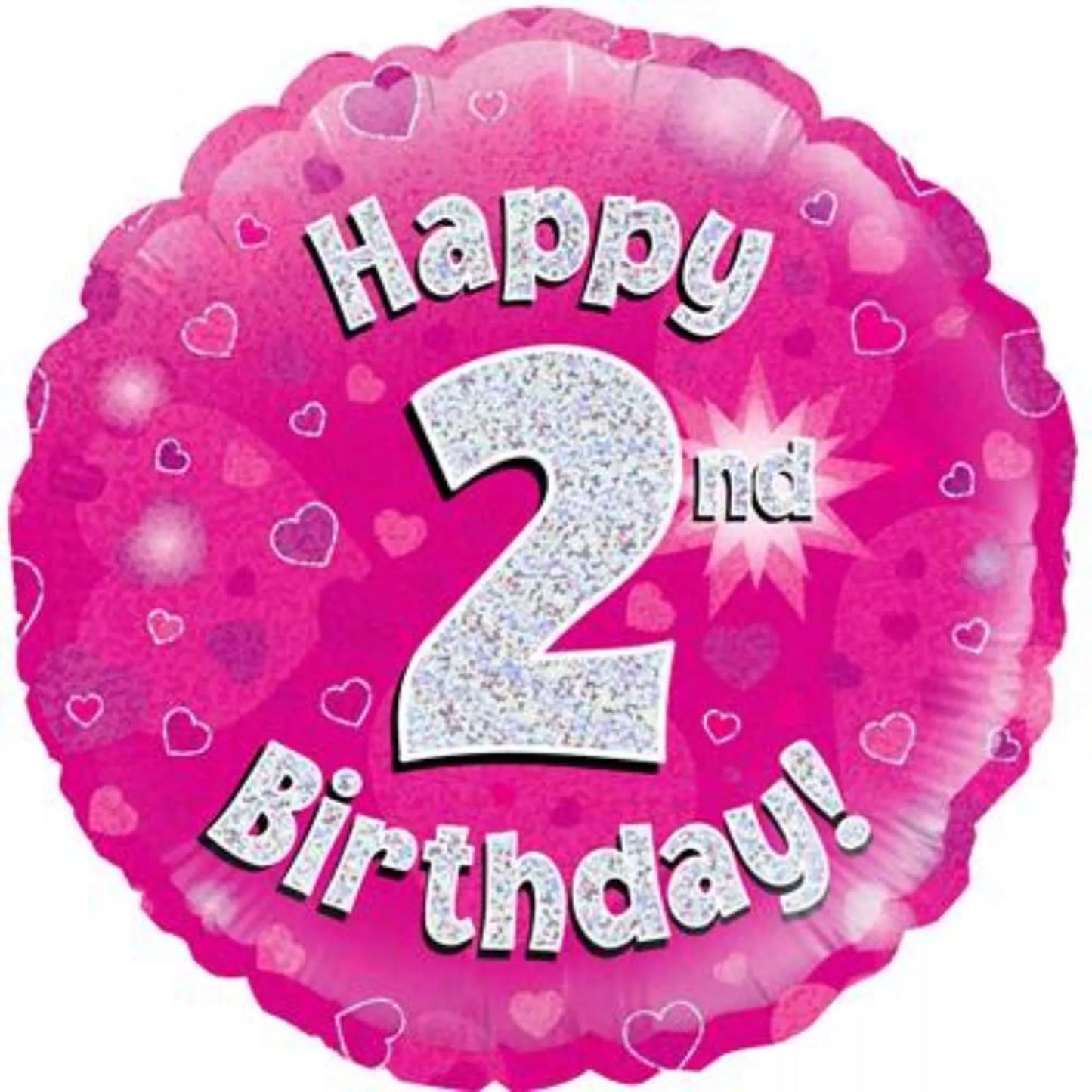 2nd Birthday Round Foil Helium Balloon