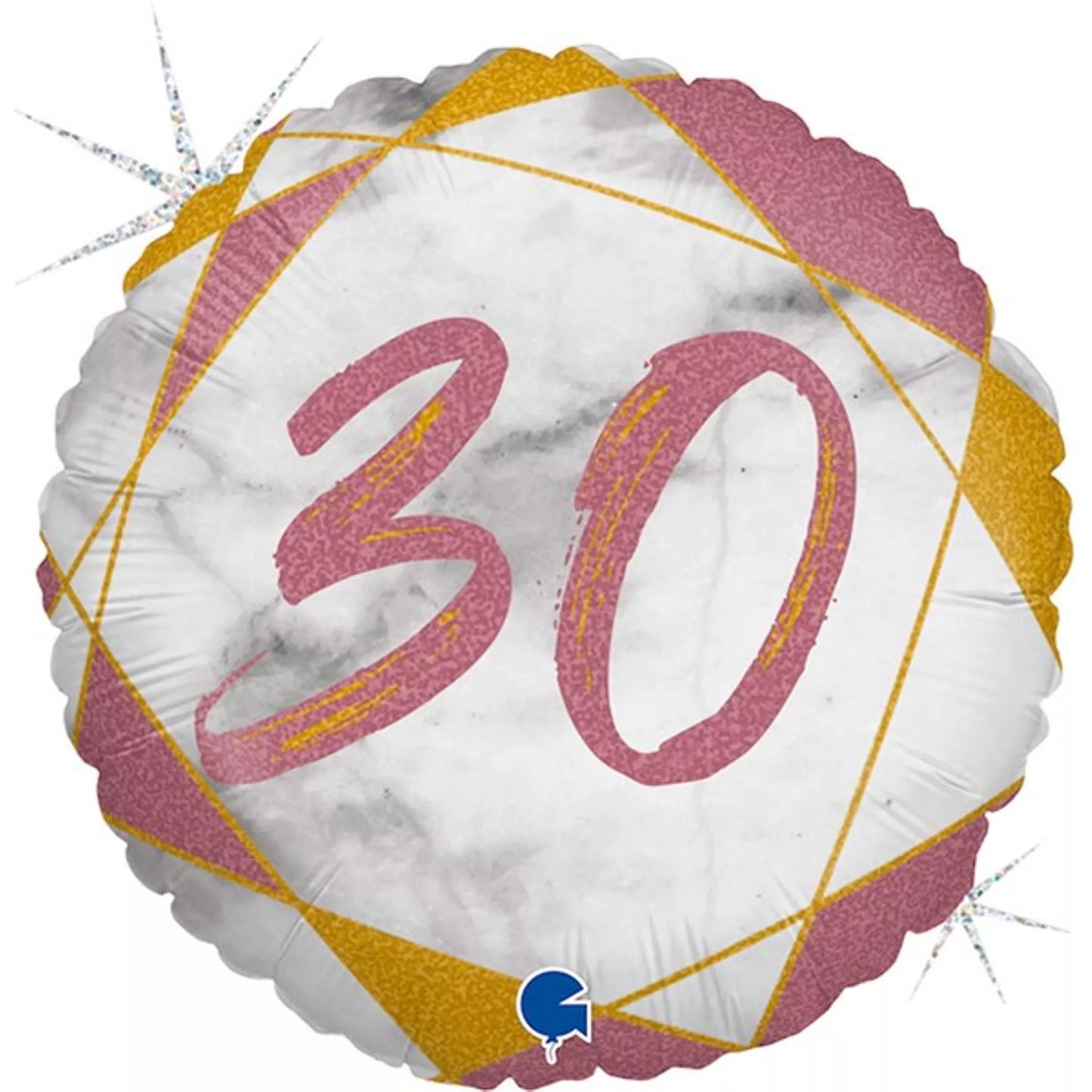 30th Birthday Round Foil Helium Balloon