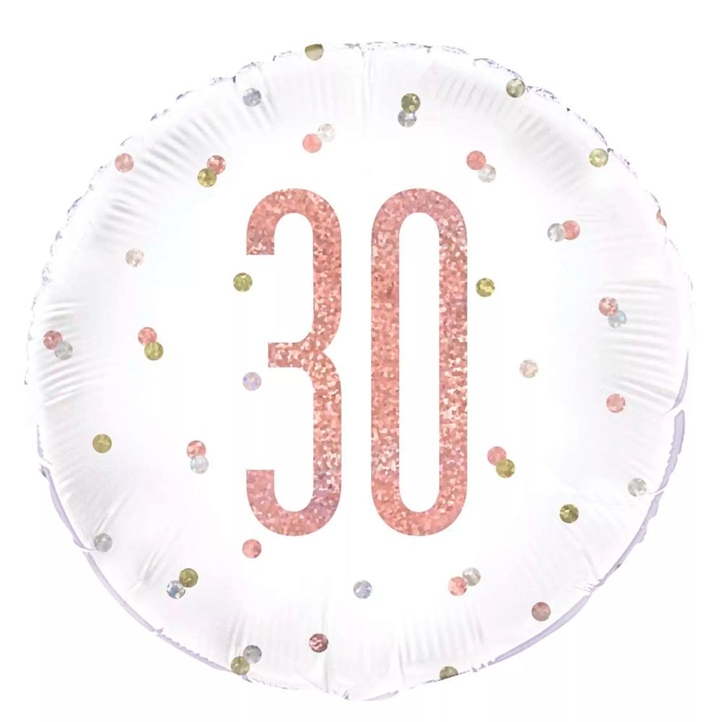 30th Birthday Round Foil Helium Balloon