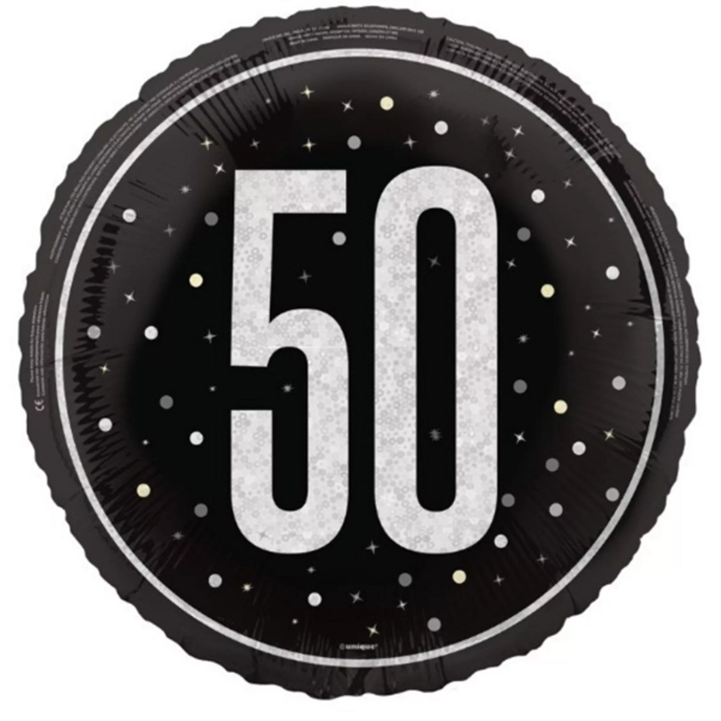 50th Birthday Round foil Helium Balloon