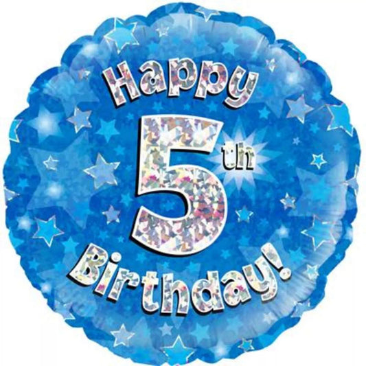 5th Birthday Round Helium balloon