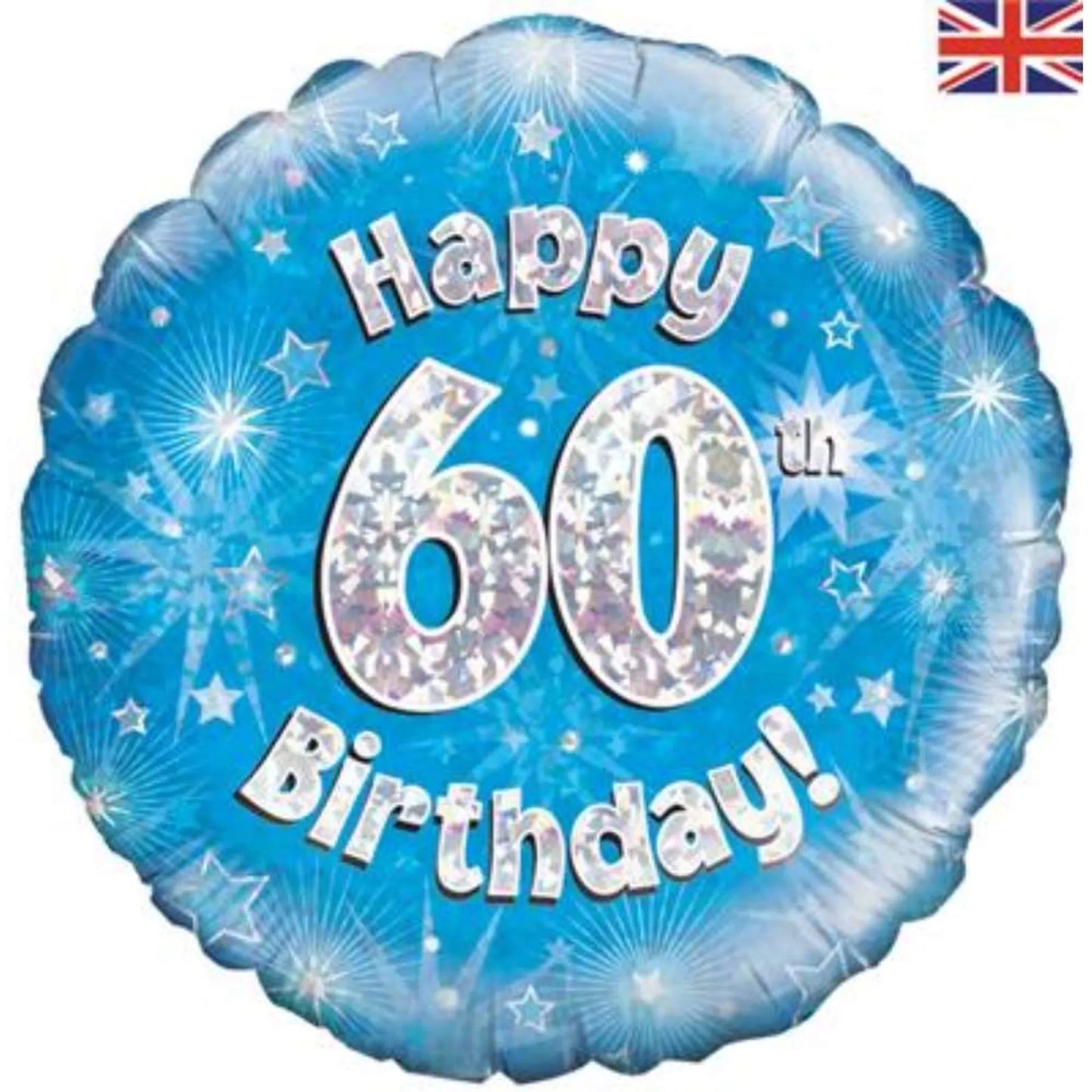 60th Birthday Round Foil Helium Balloon
