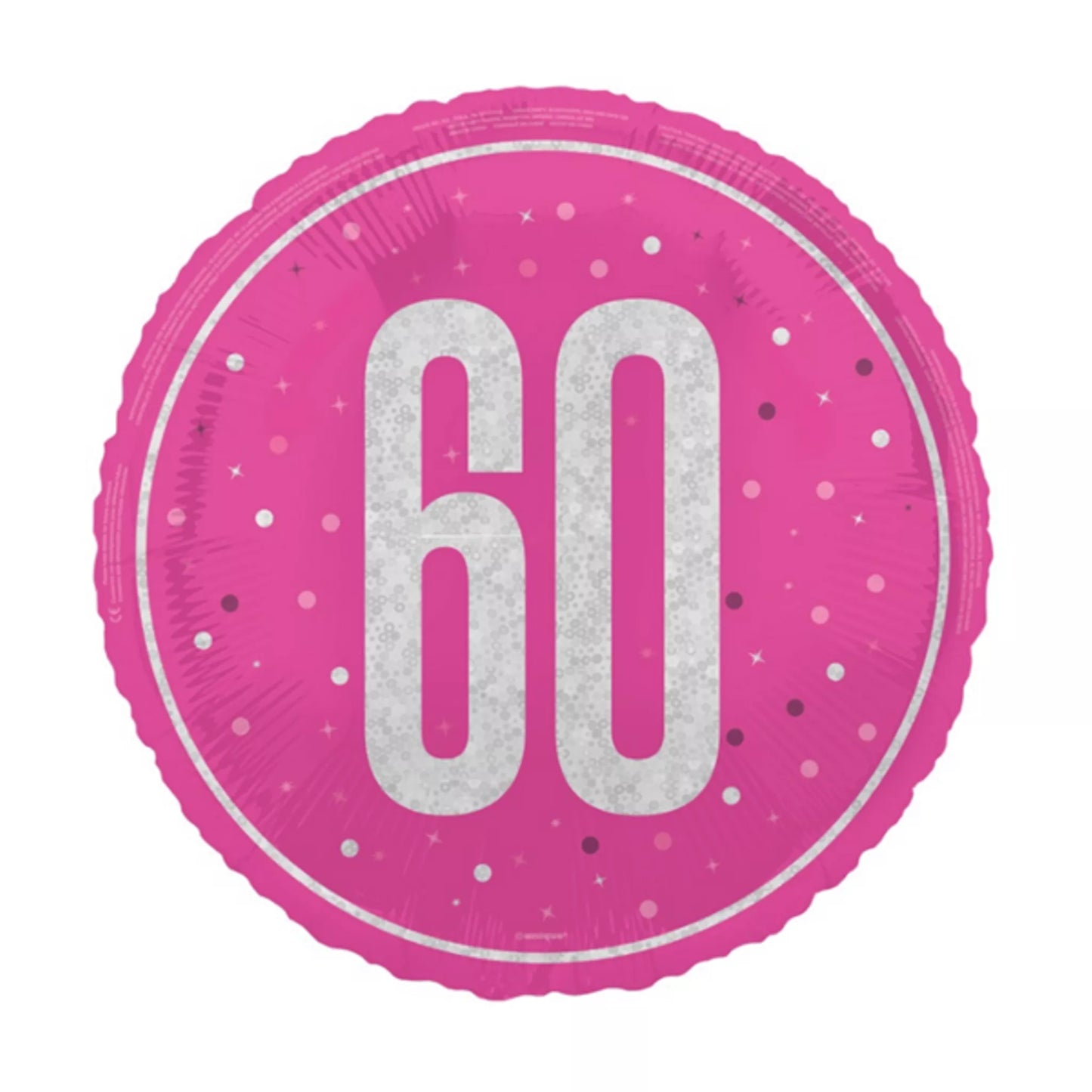 60th Birthday Round Foil Helium Balloon
