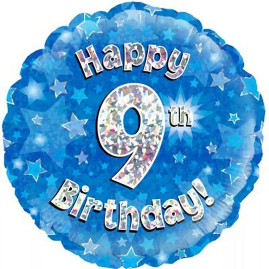 9th Birthday Round Foil Balloon
