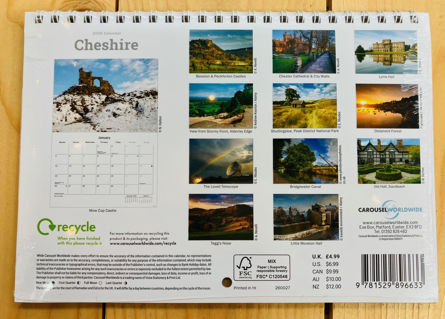 Cheshire A5 Calendar