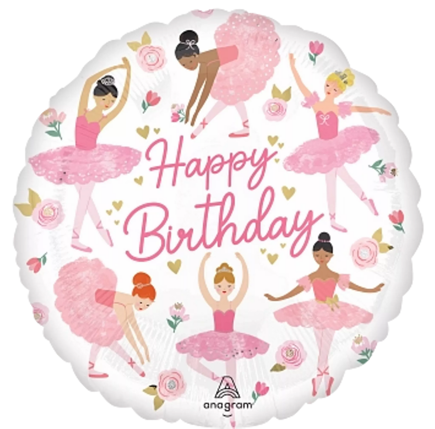 Ballerina Happy Birthday Foil Helium Balloon