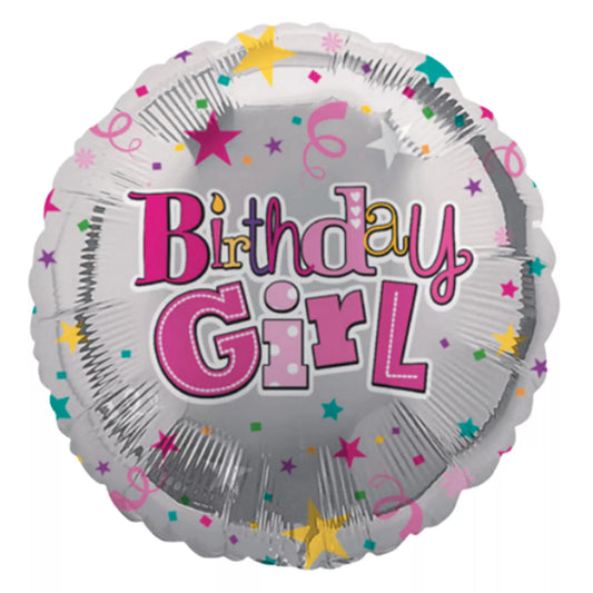 Birthday Girl Foil Helium Balloon (choice of designs)