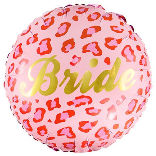 Bride Leopard Print Foil Helium Balloon