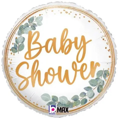 Leafy Baby Shower Foil Helium balloon